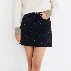 Madewell Black Denim MiniSkirt